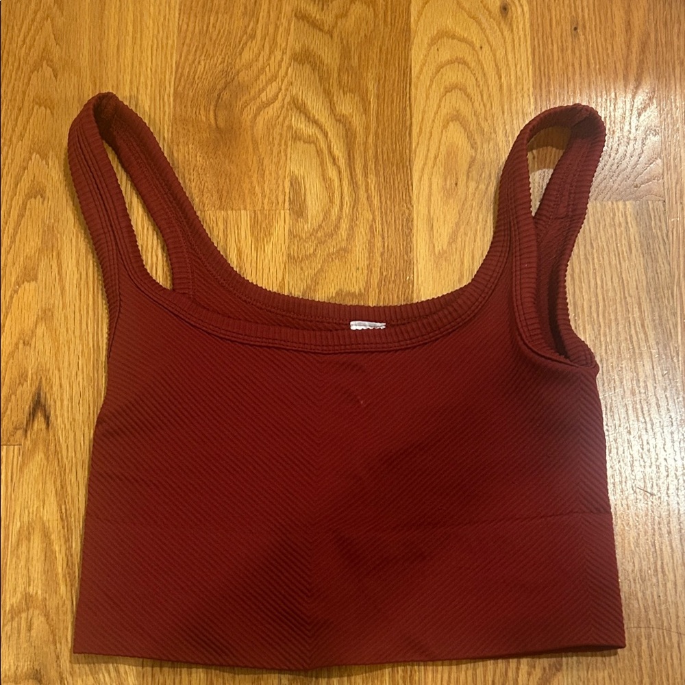 Nikibiki Ribbed Maroon Crop Top